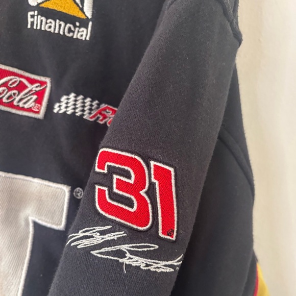 Vintage Nascar Full Zip Jacket Jeff Burton #31 CAT Caterpillar Racing Size 3XL - Picture 4 of 16